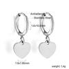 Fashion earrings women's hip-hop personality niche design sense electroplating small chain ear buckle stainless steel earrings