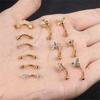 1Pc 16G Curved Barbell Piercing Jewelry for Eyebrow Lip Daith Tragus Helix Rook Cartilage Earring