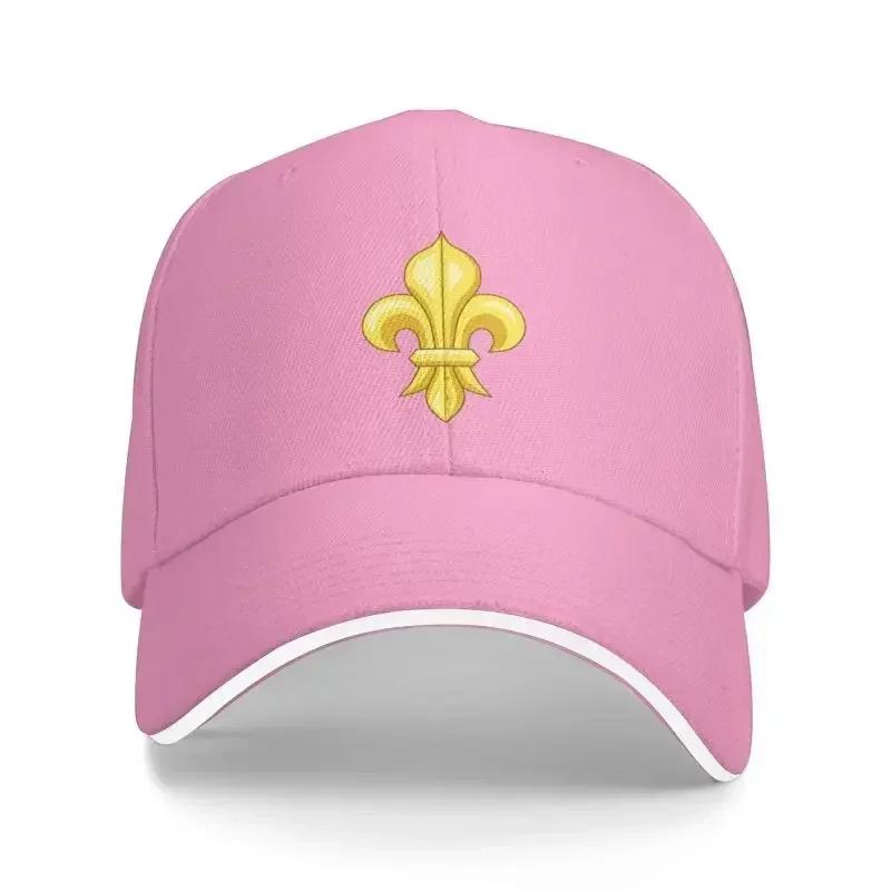Klasická kšiltovka Fleur De Lis pro muže Dámské Přizpůsobitelné Unisex French Lily Flower Dad Hat Outdoor