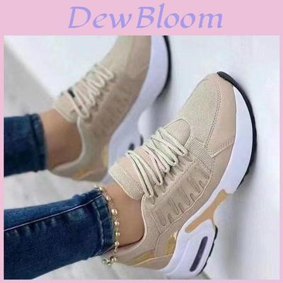 Athletic Womens Mesh Sneakers With Thick Sole And Closure For Casual Sport Wear