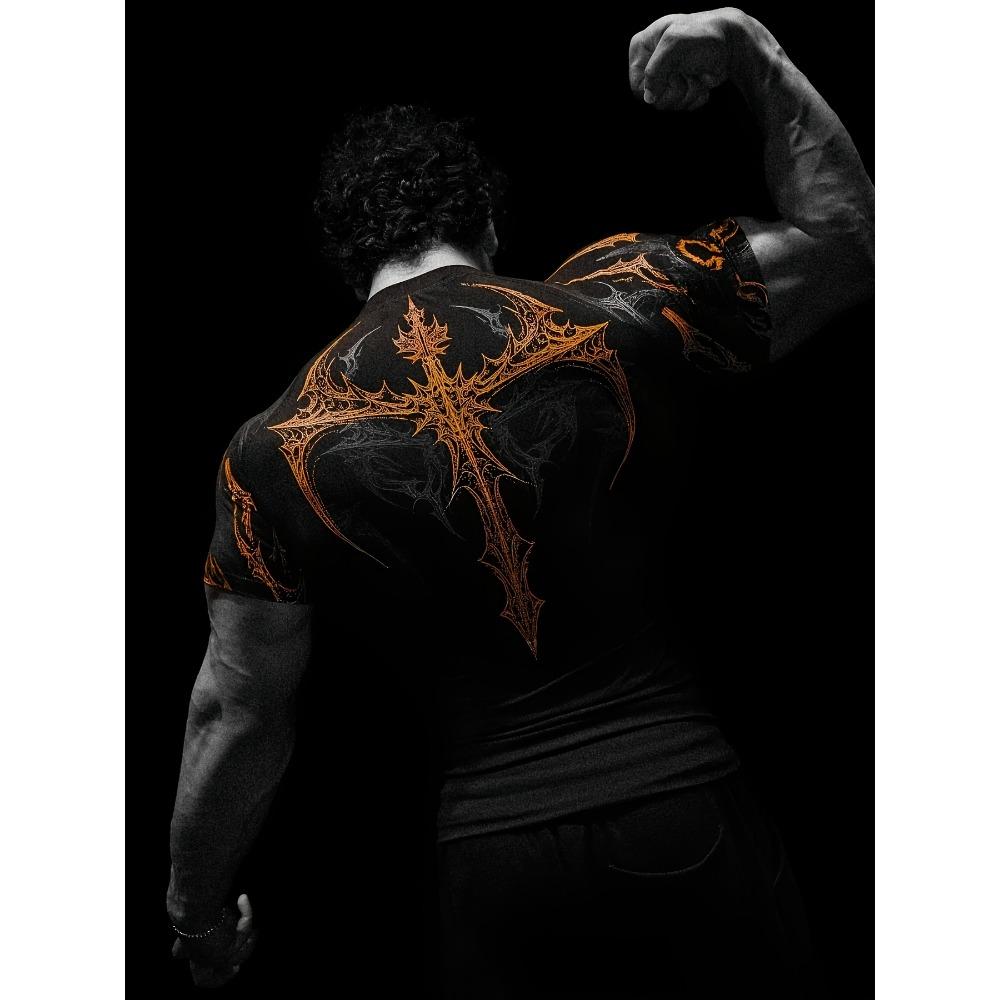 Brand New Men s High Elasticity Polyester Sports T-shirt - Soul Rot Short Sleeved Tight Fit Suitable for Gym Running S