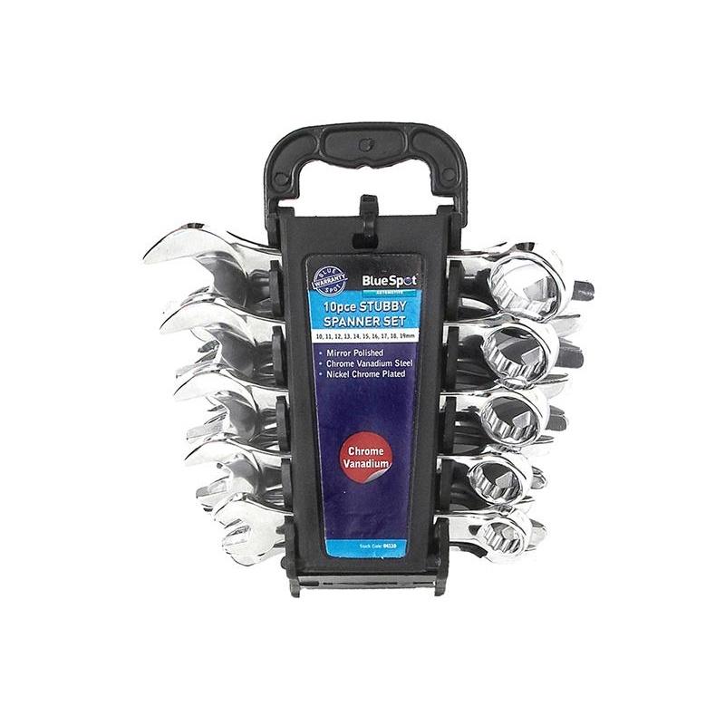 Bluespot Tools Stubby Kombinationsnyckelsats, 10 Delar