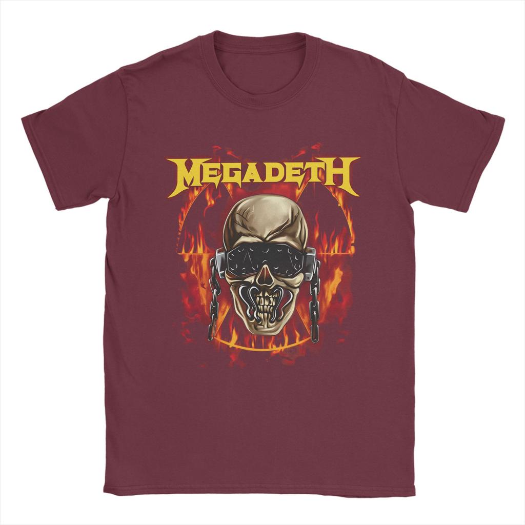M-Megadethed Band  Men's T Shirt  Novelty Tees Short Sleeve Crewneck T-Shirt Pure Cotton Birthday Gift Tops