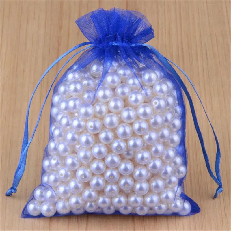 25/50 Stück Organzabeutel Schmuck Geschenktüten Hochzeitsfeier Dekoration Kordelzugbeutel Weihnachtsverpackungsbeutel 7x9 10x15 13x18CM 50%