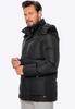 Wittchen Herren Stepp-Daunenjacke mit Kapuze, Schwarzes Nylon