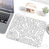Black White Fluid Mouse Pad Square Multiple Sizes Computer Office Game Table Mats Rubber Anti-slip Mousepad Small Decor Desk Mat
