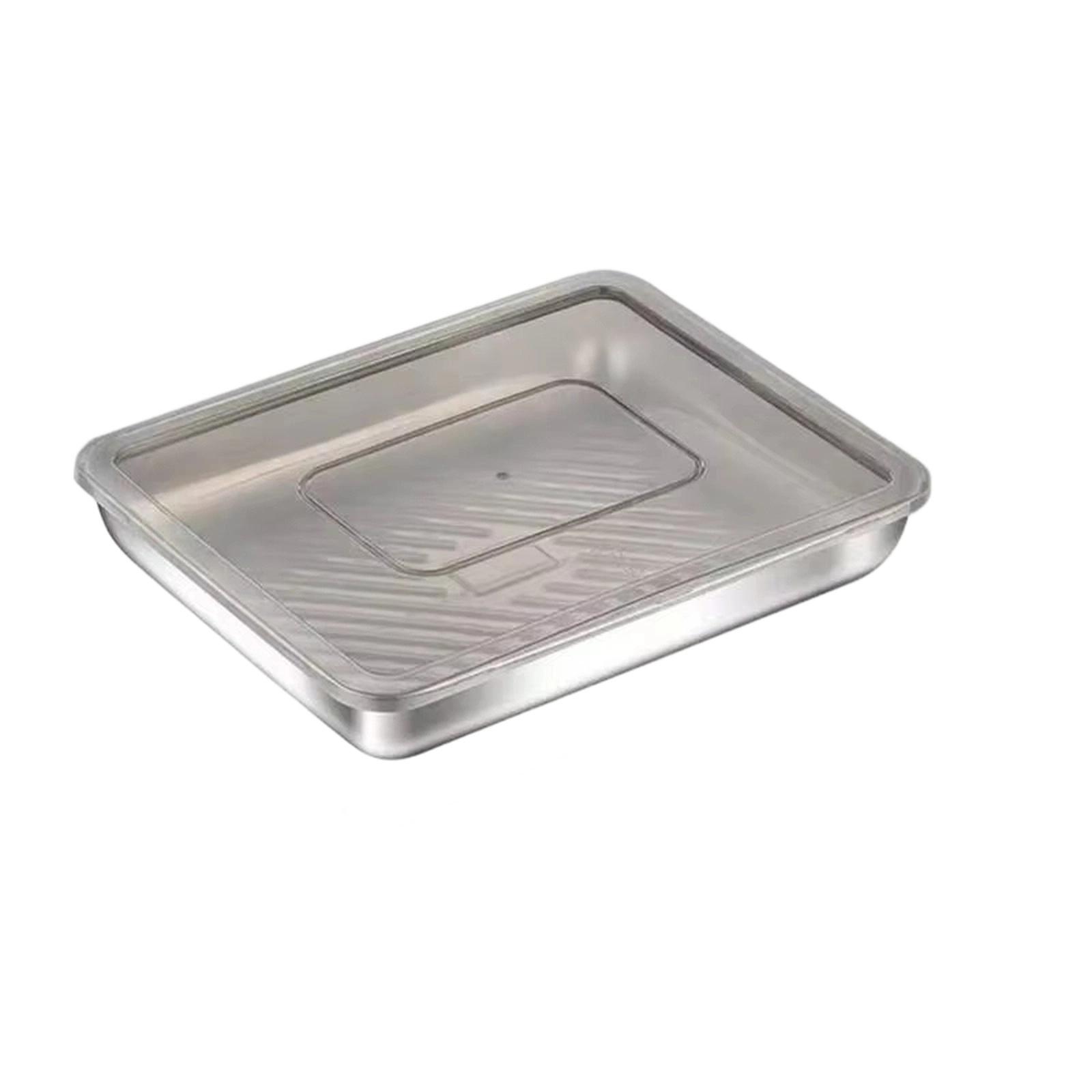 Stainless Steel Serving Tray, Thickened Plate for Tiramisu, Dish, Meal Prep one size