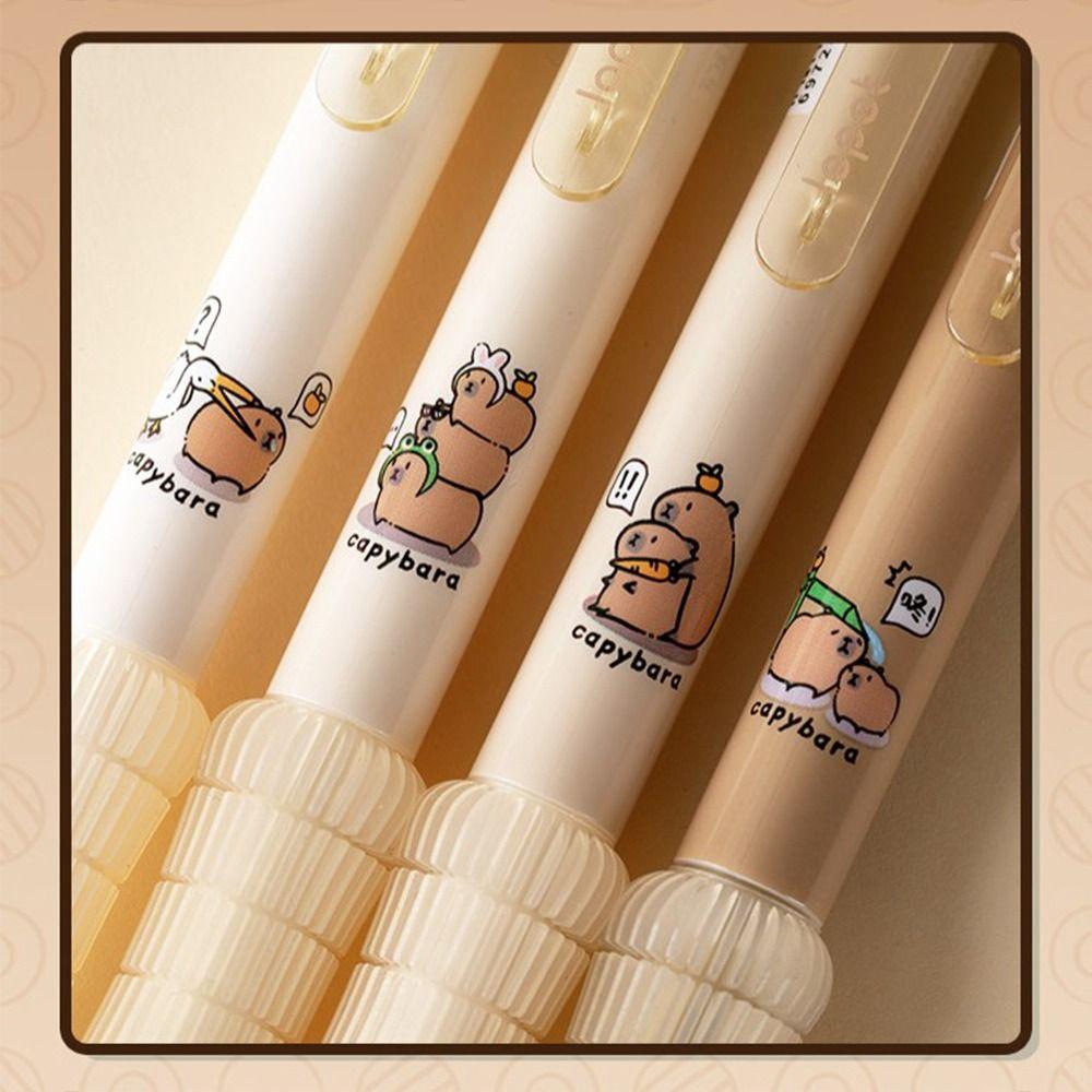 Creion mecanic estetic cu apăsare, Creion mecanic automat, Creion mecanic creativ cu capibara, Școală