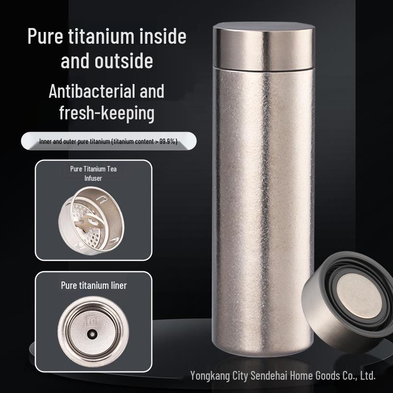 Lightweight Antibacterial Titanium Thermos Cup - Corrosion Resistant & Leakproof, Ideal for Mother & Baby