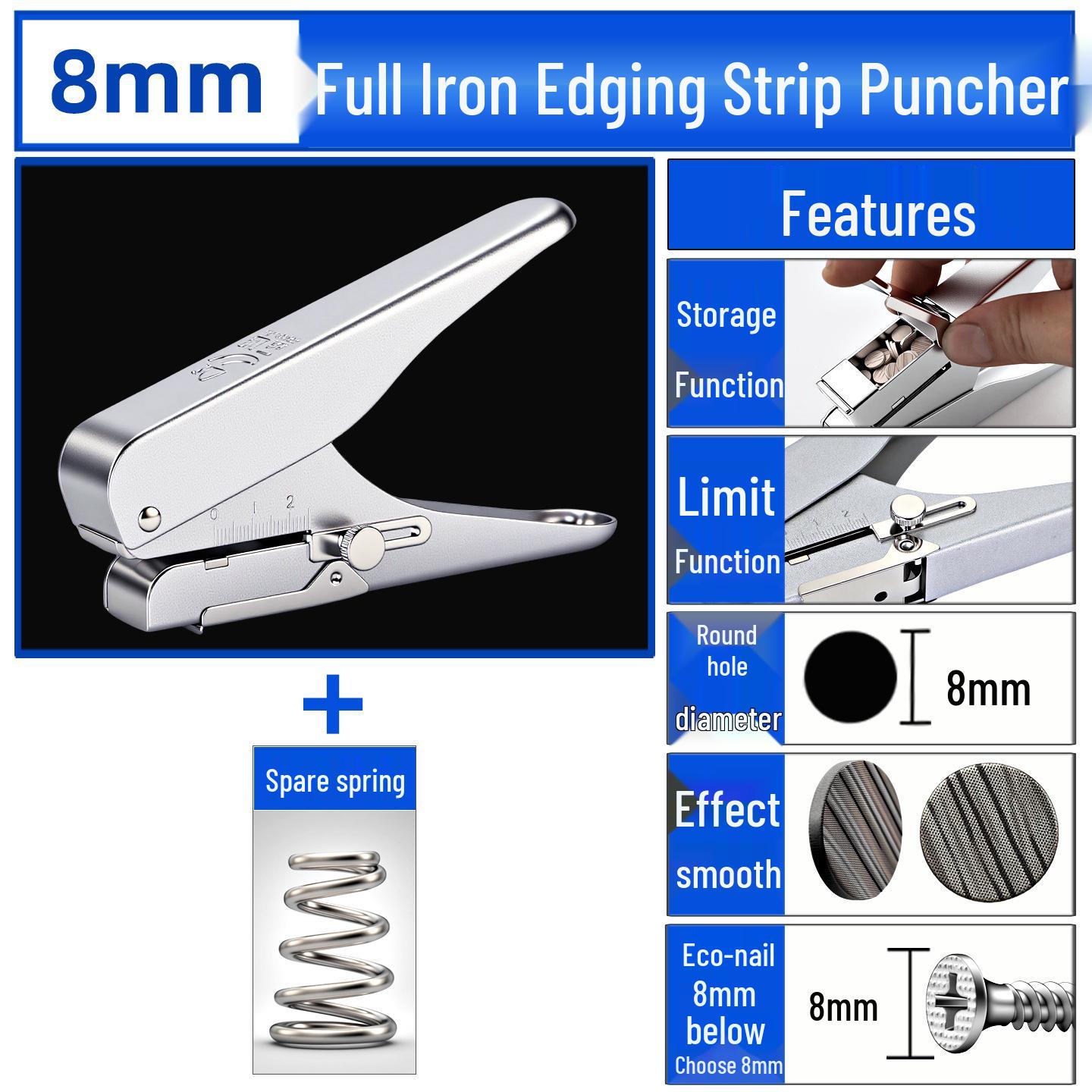 8mm Round Hole Punch Pliers - Woodworking Screw Concealer & PVC Drilling Tool