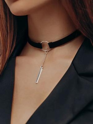 Collier Clavicule Noir Accessoires Vêtements