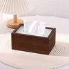 Rectangle Walnut Wood Grain Tissue Box Elegant Napkin Holder Wood Draw Paper Box  Restaurants