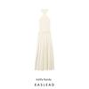 Kaslead New Women Clothes Western Style Patchwork Neck Collar Backless Midi Dress 4174202 712