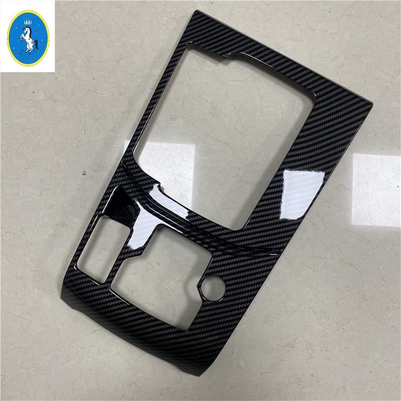 Carbon Fiber Look Car Center Control Gear Shift Box Panel Decoration ABS Accessories Cover Trim For Mazda CX-5 CX5 2017 -
