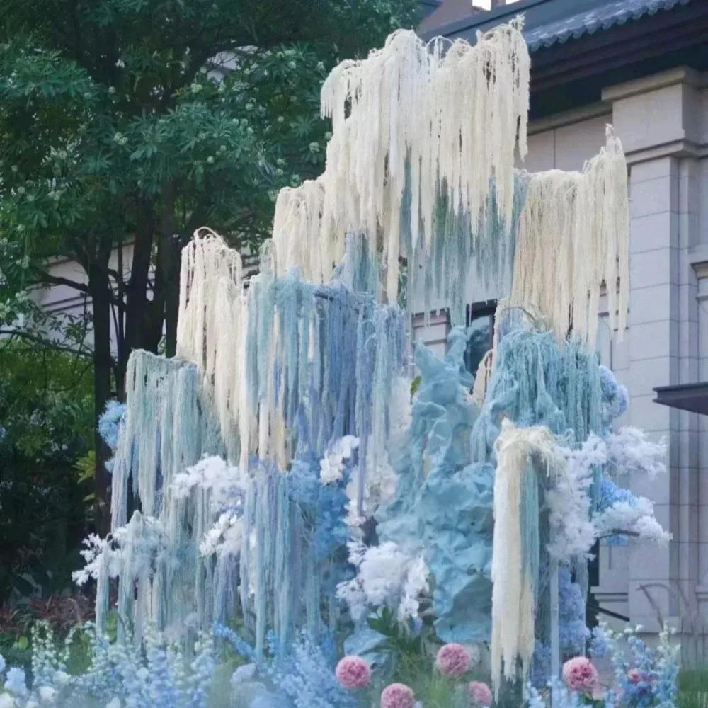 DIY Dried Flowers Hanging Amaranthus for Wedding Arch Bridal Bouquets Decor Eternal Lovers Tears Nordic Shop Windows Display