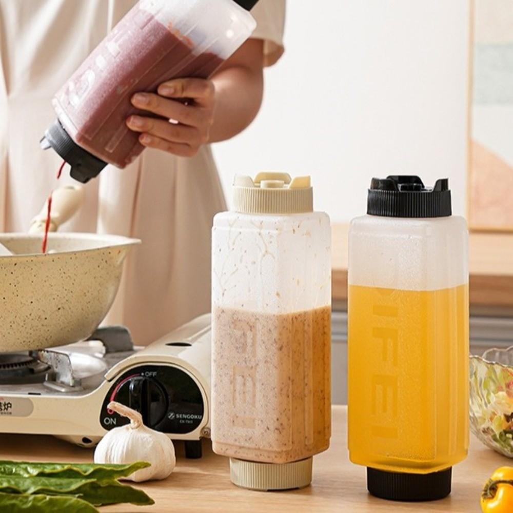 720ml Squeeze Bottles Double Head Tomato Catchup Dispenser New Squeeze Sauce Bottle  Picnic Cooker