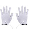 TENS EMS Massage Gloves 4 Mode 9 Level Hand Muscle Relaxation Device Beauty Spa Wellness Tool USB Rechargeable Silver Fiber