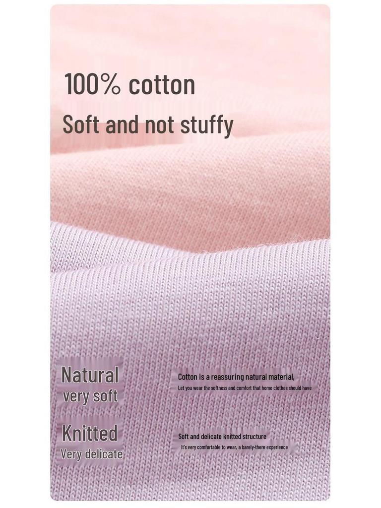 Hodo Home Women's Cotton Homewear Set with Built-in Bra Pads - Autumn/Winter Collection