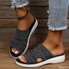 Fashion Women's Plus Size Slippers Summer Mesh Breathable Fish Mouth Shoes Outside Comfort Slipper Casual Non Slip Ladies Shoes Zapatos