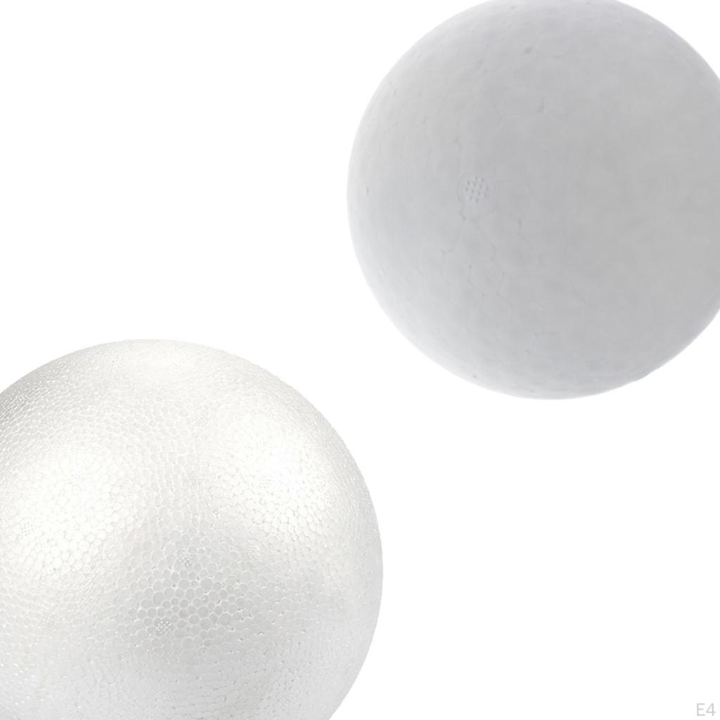 2 White Foam Balls, Art Projects, Ball Decoration, Kids Craft Balls for Flower Arrangements,