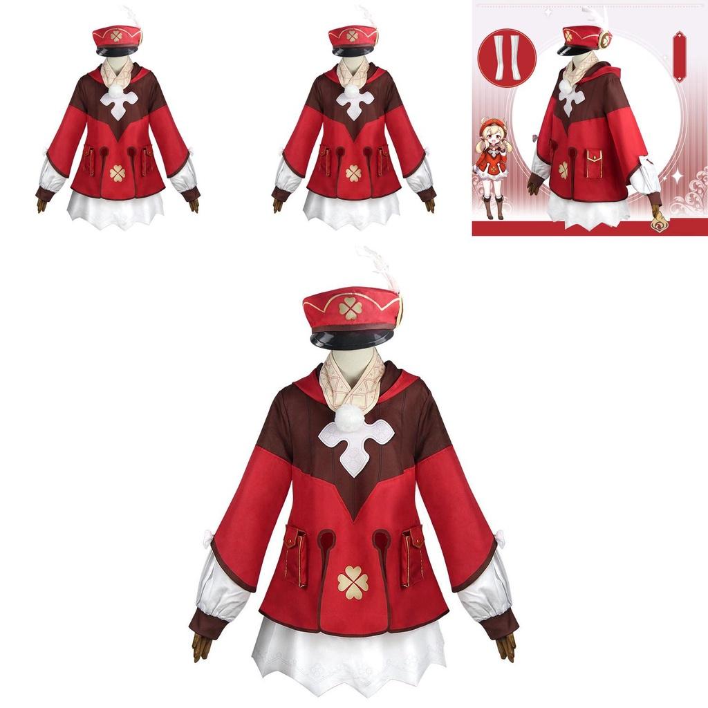 Authentic Genshin Impact Klee Cosplay Full Set Costume With Detailed Party Outfit