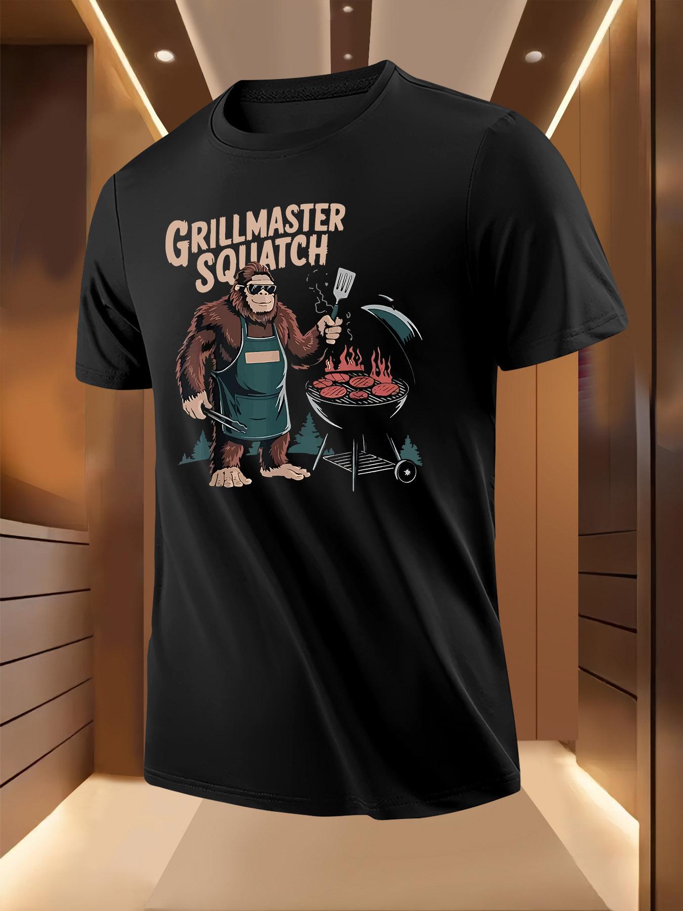 BBQ Grillmaster Sasquatch Graphic Tshirt Graphic Tshirt -... M