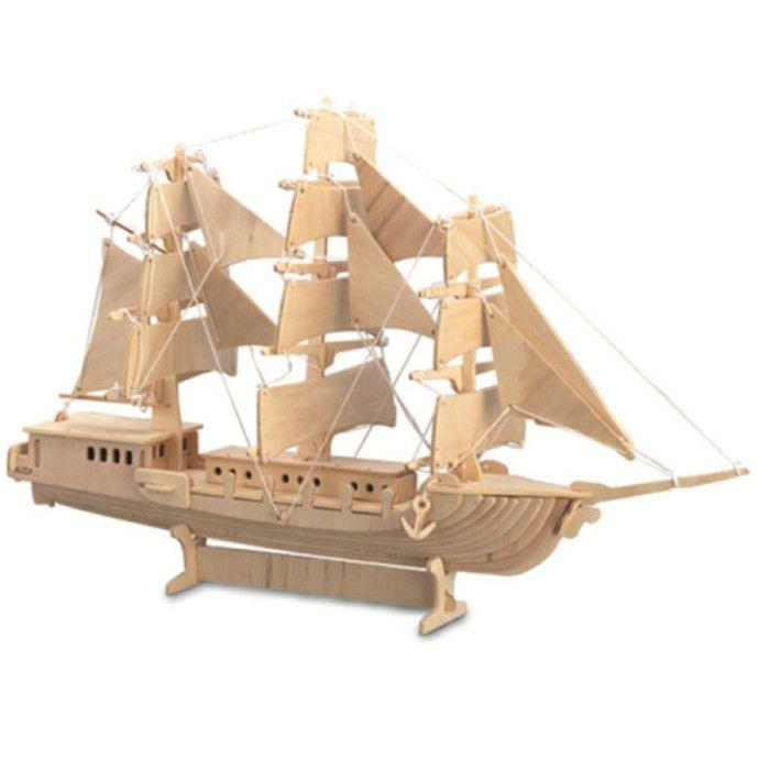 Wooden Model Sailboat