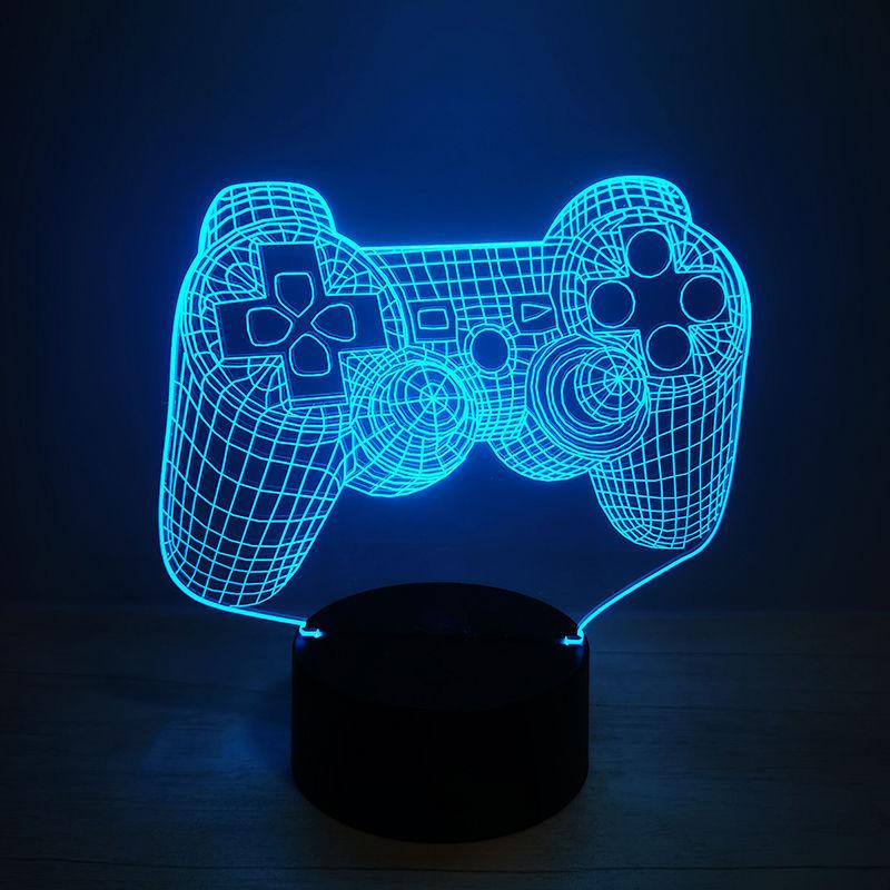 3D LED Night Light Game Controller & Headphone Series, USB Ambient Lamp, Gift Light