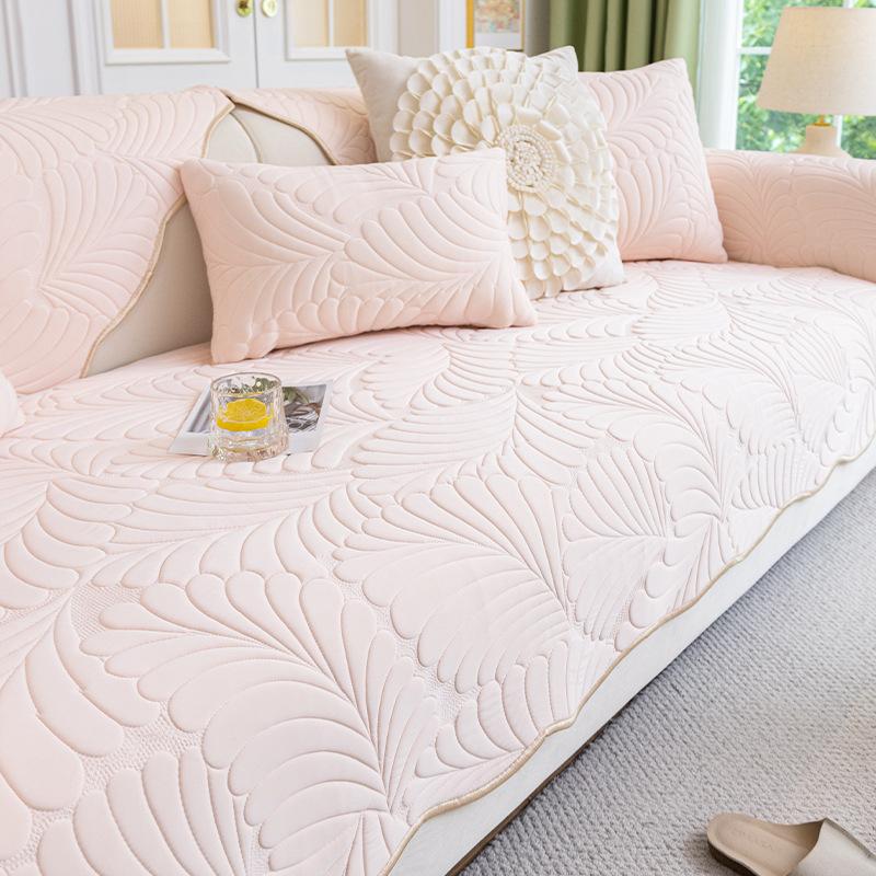 Ice Silk Sofa Cushion Summer Cover  New Summer Latex Cover Towel Advanced Sense Matcha Style Mat Cushion