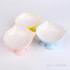 Cat Ceramic Pet Bowl Oblique Mouth Feeding High Foot Protection Cervical Spine Color Inclined Ceramic Cat Bowl Pet Supplies, 1Pc