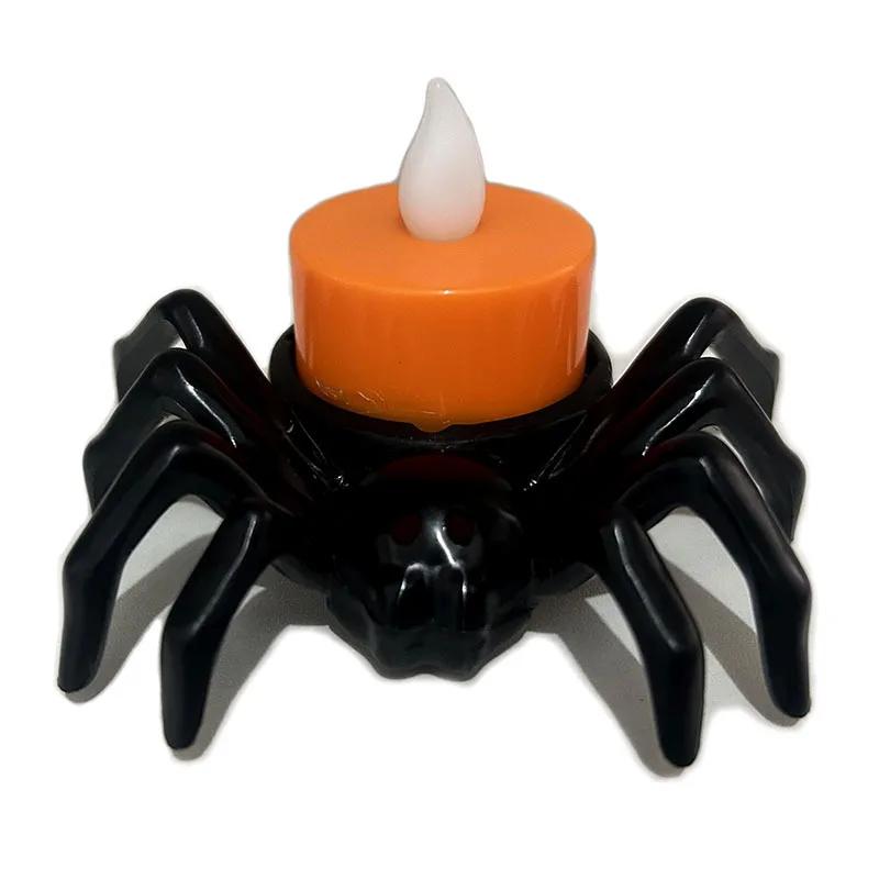 New Halloween Eye Light Spider Back Explosion Eye Candle Light Party Atmosphere Decor Supplies LED Horror Pumpkin Light Ornament