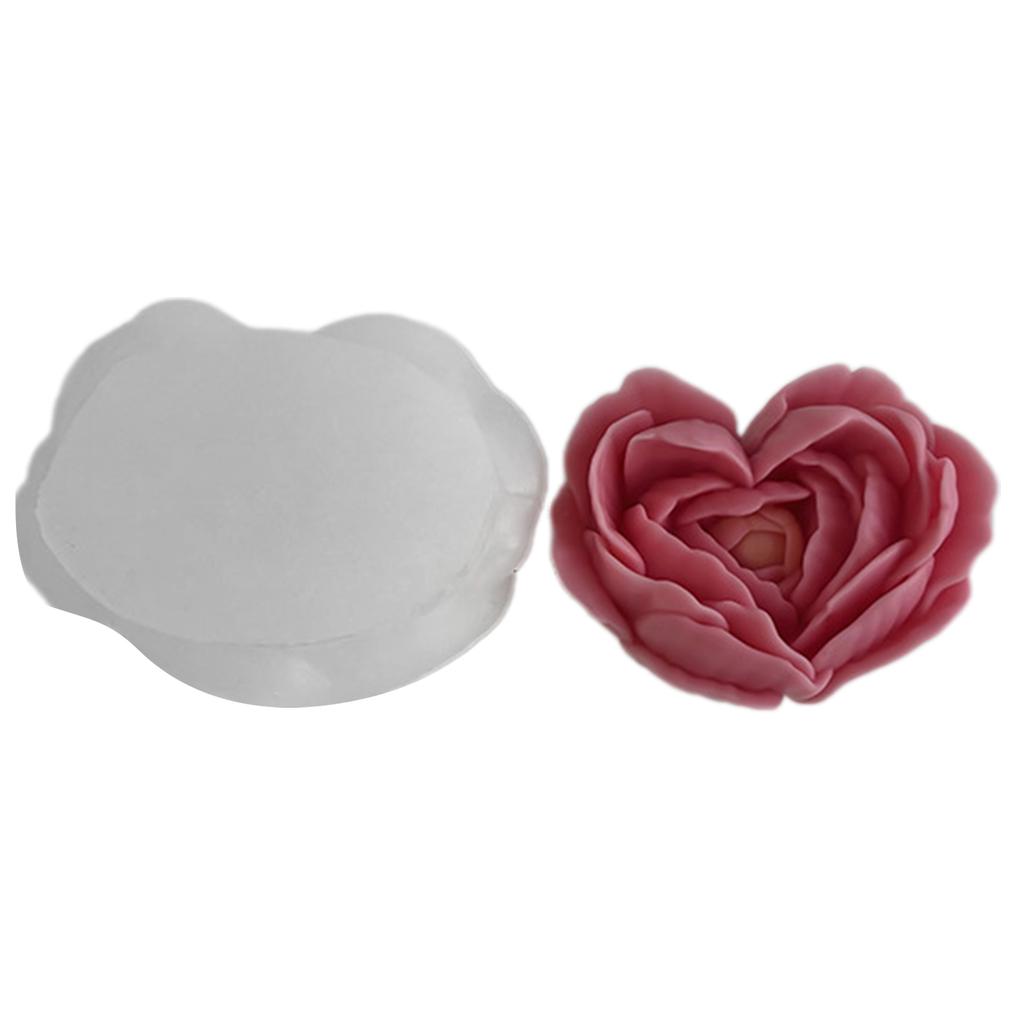 Flower Shaped Candle Mold Aromatherapy Soap Mould Resin Epoxy Mould Plaster Ornament for Birthdays and Festivals
