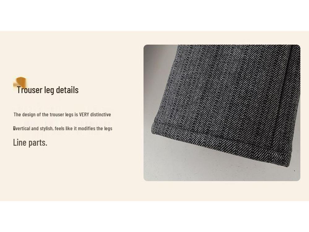 Women's High-Waist Elastic Stretch Pants - Winter Thickened, Loose Straight Fit for Middle-Aged & Elderly
