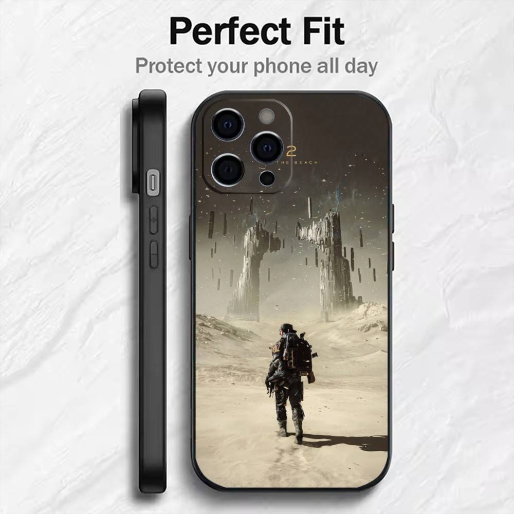 DS2 On The Beasch Game D-Death S-Stranding Phone Case For iPhone17,16,15,14,13,12 Plus,Max Soft Silicone Black Cover