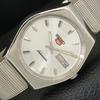VINTAGE SEIKO 5 AUTOMATIC JAPAN 6309A MENS SILVER COLOR DIAL WATCH A701247-5 R206a-a701247
