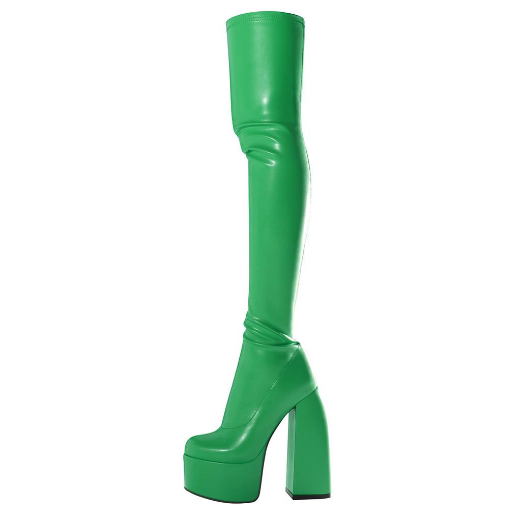 Sexy boots autumn and winter new European and American sexy knee boots high water platform high heel knee boots
