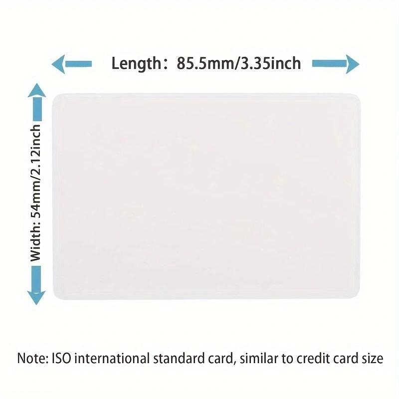 50pcs High Glossy Blank PVC Business Card Design Logo Name Thank You ID Card Waterproof and Double Sided Printing NOT NFC Cards