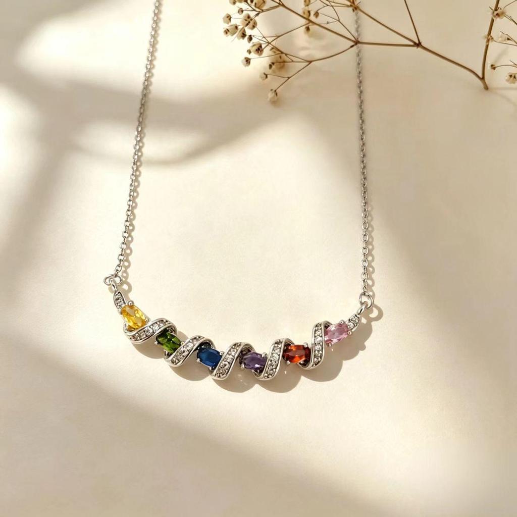 Women's Summer Rainbow Gem Smile Necklace - High-End Fashion Choker