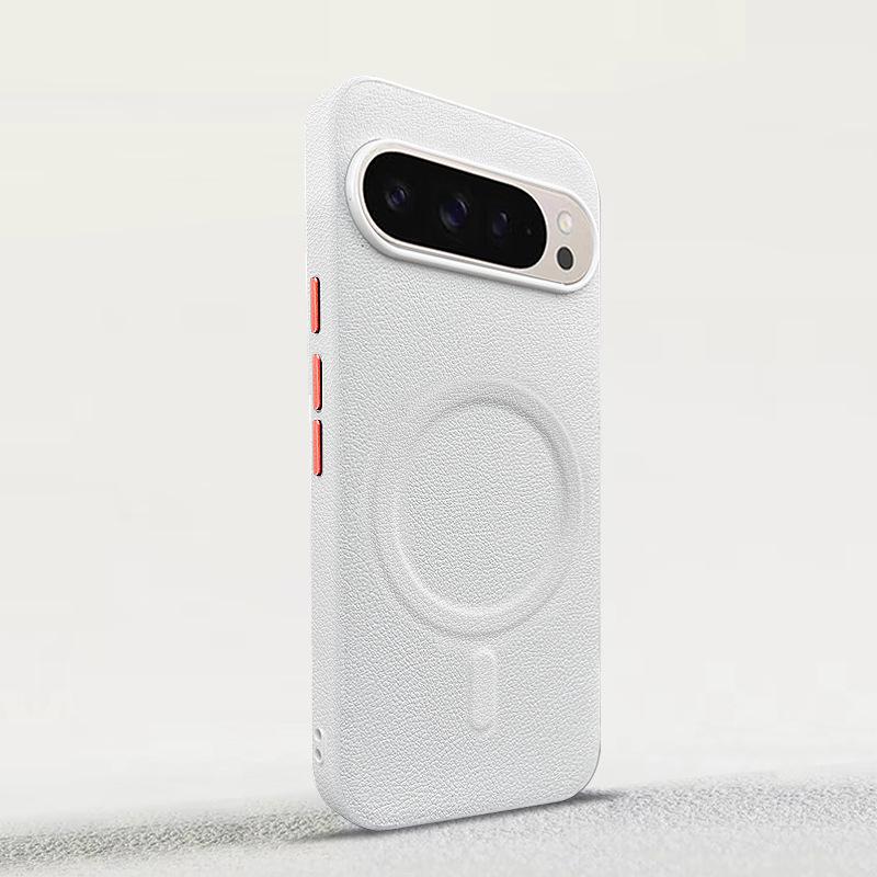 Google Pixel 10 Pro PU Leather Magnetic Case with Independent Buttons