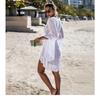 Summer Women's Sexy Knitted Beach Dress Seaside Sunscreen Hollow Out Cover-ups