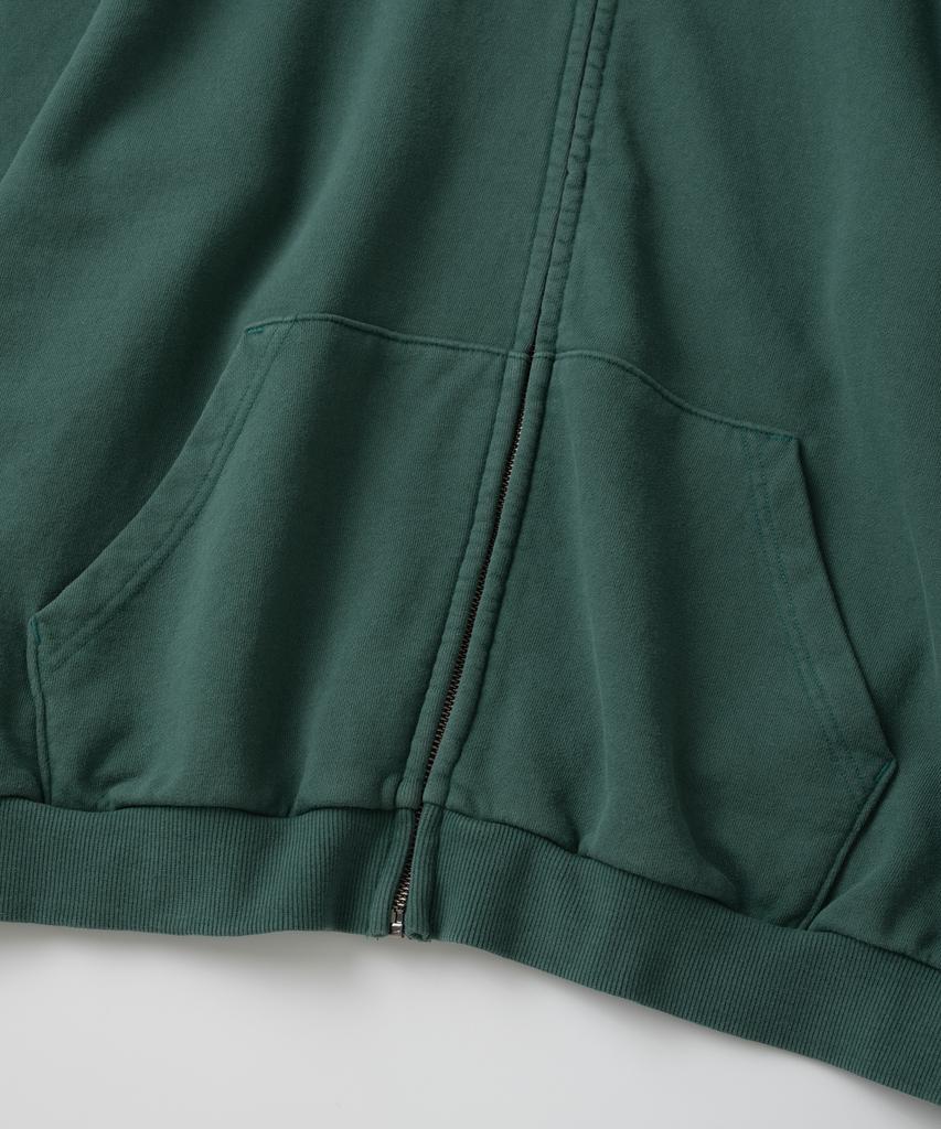 Whagi Vintage Zip Sweat Hoodie (Vintage D.Green)