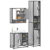 VidaXL 3-piece Bathroom Furniture Set Sonoma Grey, Bathroom Cabinet, Toilet Storage Cabinet, 3301118