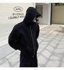 2024 Autumn/Winter American Style Heavyweight Double Zipper Hoodie - Trendy Solid Color Cardigan with Air Layer and Cool Design