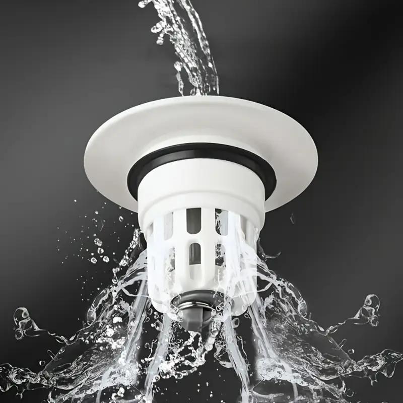 1 STÜCK Bounce Universal Ablaufzubehör Waschbeckenstöpsel Bodenablauf Undicht Kunststoffkern Drucktyp Waschen Bounce Werkzeug Filter Küche