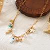 New seaside resort style summer beach starfish and shell pendant necklace with a fashionable design
