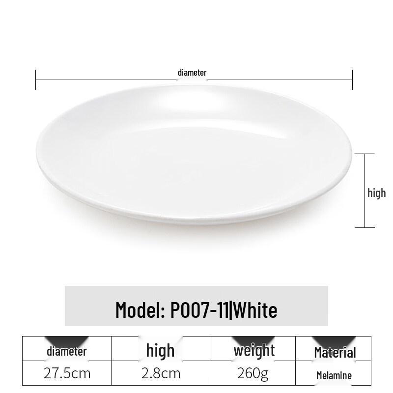 Melamine 11-inch Round Divided Serving Plates - 5-Pack