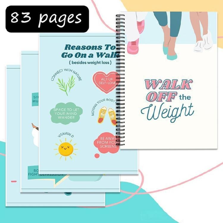 Notebook with Lightweight Design For Commuting Travel Daily Weight Management Spirals Fitness Trackers Fitness Planner