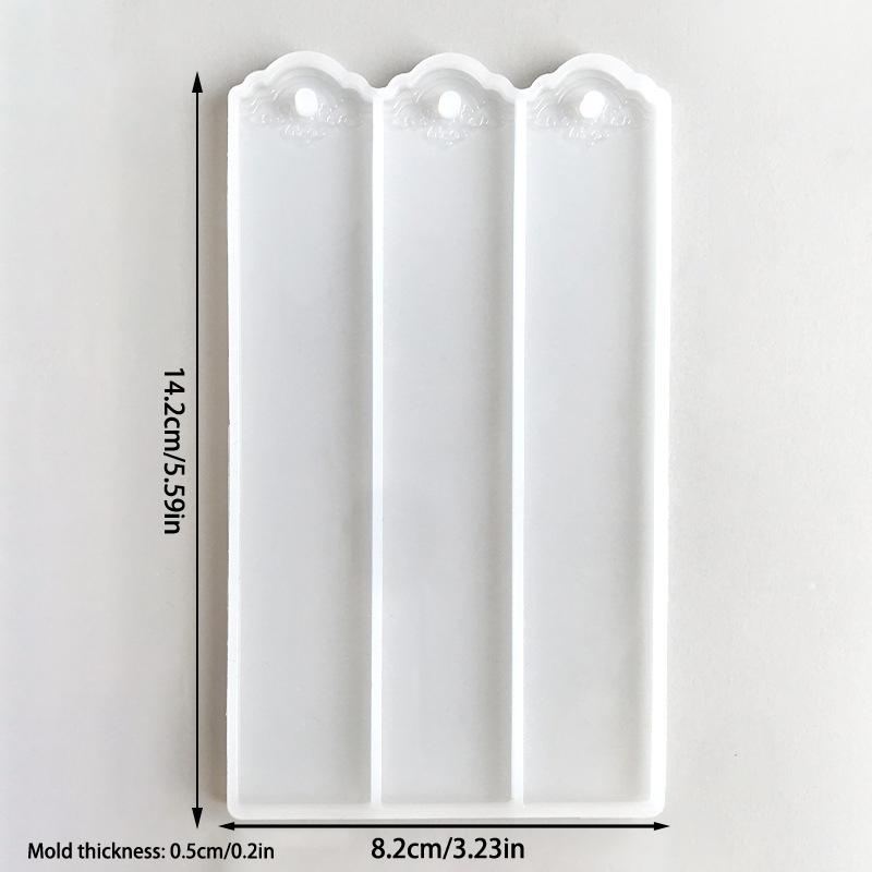 1Pc Rectangle Bookmark Silicone Mold Rectangle Bookmark Epoxy Resin Casting Molds For Diy Epoxy Resin Crafts Making Tools For Re