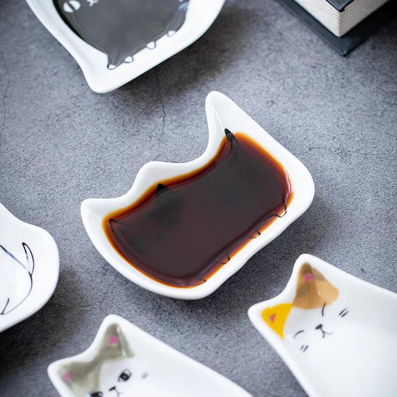 1PC Japanese Grocery Animal Incense Tray Thread Rack Incense Tray Cat Ceramic Oil Dish Plate Decoration Creative Home