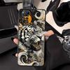 Black Soft Phone Cover Case for Xiaomi Redmi Note 11s 10S 13 14 Pro Plus 12s 7 8 9 10 11 12 9S Cool Silver Tiger